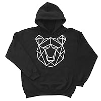 Geometric Bear Pullover Hoodie Wildlife Animal Long Sleeve Men's & Women's Hooded Sweatshirt