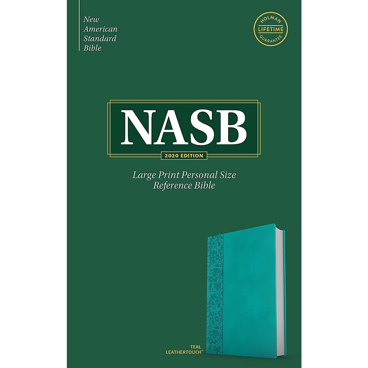 NASB Large Print Personal Size Reference Bible, Teal LeatherTouch, Red Letter, Presentation Page, Cross-References, Full-Color Maps, Easy-to-Read Bible Karmina Type
