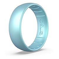 Enso Rings Classic Birthstone Silicone Ring – Unisex Wedding Engagement Band – Comfortable Breathable Band – 6.6mm Wide, 1.75mm Thick