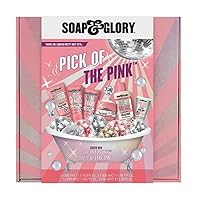 Soap & Glory Pick of the Pink Gift Set Original Pink, Rose & Bergamot - Heel Genius, Hand Food, The Righteous Butter, Scrub of your life, Clean on me body wash, Face soap clarity