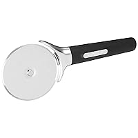 Farberware Professional Soft Handled Pizza Cutter Wheel Heavy-Duty Sharp Easy to Clean Slicer with Thumb Guard Great for Pizza, Pie Crust, Dough, and Quesadillas 9-Inch, Black