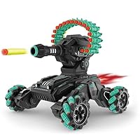 BESTKID BALL - Ultimate Battle RC Tank with Nerf Launcher - Remote Control Tank That Shoots Foam Darts - 50ft Range, Stunts, 30min Play, 2.4GHz, 16 Foam Darts - Best Gifts for Kids Age 8-12
