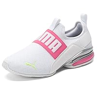 Puma Womens Axelion Slip On Sneakers Shoes Casual - Pink, Silver, White - Size 8 M