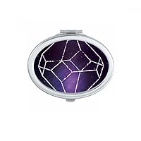 Crystal Universe Sky Fantasy Star Oval Mirror Portable Fold Hand Makeup Double Side Glasses