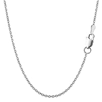 The Diamond Deal 925 Sterling Silver Rhodium Plated 1.5mm Thick Cable Chain Necklace for Pendants And Charms With Lobster-Claw Clasp For Men And Women’s Jewelry Many Sizes (16