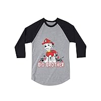 Big Brother Shirt Paw Patrol Marshall 3/4 Sleeve Baseball Jersey Toddler Shirt