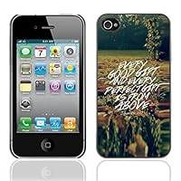All Phone Most Case / Hard PC Metal piece Shell Slim Cover Protective Case for Apple Iphone 4 / 4S BIBLE Jones 1:17 Every Good Gift Is From Above