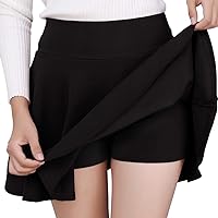 DJT FASHION Women's Basic Versatile Stretchy Flared Casual Mini Skater Skirt