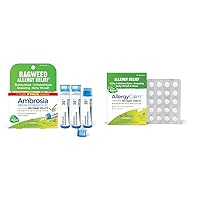 Homeopathic Allergy Relief Bundle with Ambrosia 30C (3 Count) and AllergyCalm Tablets (60 Count)