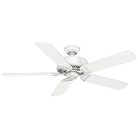 Casablanca Panama Indoor Ceiling Fan with Remote Control, Snow White finish