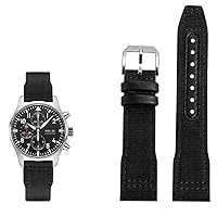 Nylon Leather Watchband 20mm 21mm 22mm Fit for IWC Le Petit Prince Big Pilot TOP GUN IW3777 Black Sport Canvas Watch Strap