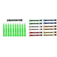 Cyalume Military Grade Green Glow Sticks (Bulk Pack of 10 Chem Lights) and Cyalume 9-00741 Snap Light Stick, 6