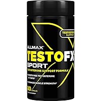 ALLMAX TESTOFX Sport - 80 Capsules - Testosterone Support Formula - Boosts Muscle Strength - with Zinc, Vitamin B6 & Magnesium - 20 Servings