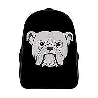 Bulldog Head 16 Inch Backpack Business Laptop Backpack Double Shoulder Backpack Carry on Backpack for Hiking Travel Work