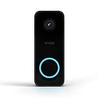 Video Doorbell v2, Wired, 2K Video, 24/7 Local Recording with microSD Card, Works with Existing Chime, IP65 Weather Resistant, Color Night Vision, and Two-Way Audio, Black