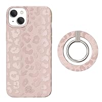 Velvet Caviar iPhone 15 Case + MagSafe Grip Ring - Nude Leopard (Bundle)