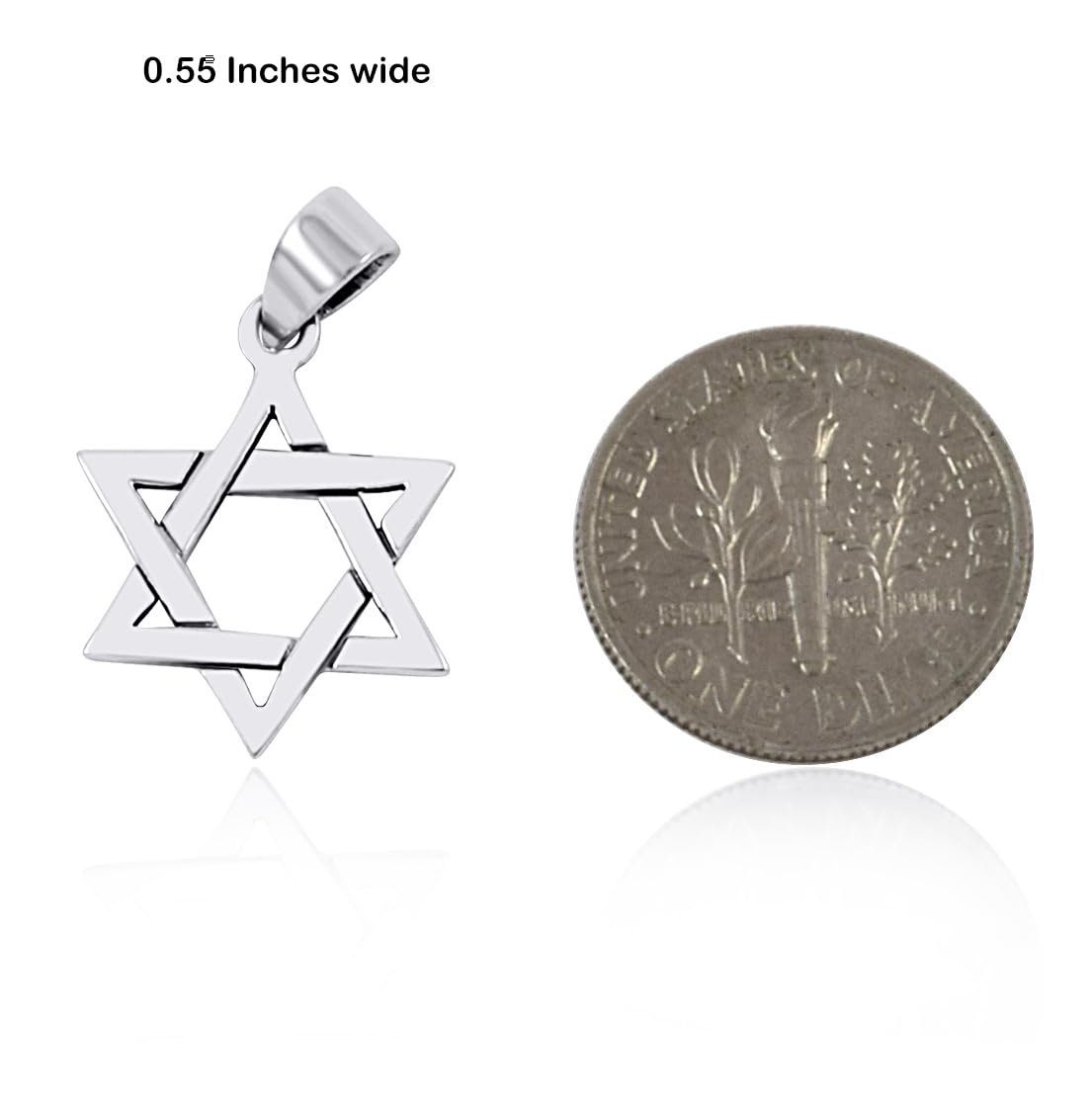 AJDesign Star of David Necklace Pendant 925 Sterling Silver Jewish Jewelry for Men Women Religious