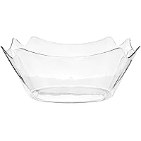Crystalware Clear Plastic Flower Bowl (16'') 1 Pc.- Ideal for Parties & Home Use