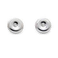 Dazzlingrock Collection Screw Back Earring Backings (Only Diameter 4.65mm) in Gold & 925 Sterling Silver
