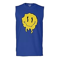 Funny Happy face Melted EDM Rave Trippy Party Festival Men's Muscle Tank Sleeveles t Shirt