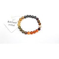 Jet New Authentic Combination Crystal Beads Weight GAIN Bracelet Healing Balancing Chakra Healthy Resolving Stress Relief (Weight GAIN)