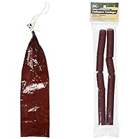 LEM Products Mahogany Fibrous Casings, 1 ½ Inches x 12 Inches, Non-Edible Sausage Casings & Products Mahogany Smoked Collagen Casings, 19mm, Edible Sausage Casings
