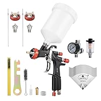 AEROPRO Tools A610 LVLP 1.3/1.5/1.7mm Air Spray Gun kit with Water Oil Separator & Paint Strainers, Paint Guns Automotive, Car Paint Gun Sprayer for Car, Furniture, Varnish and Top Coat