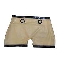 Transparent Sexy Men's Boxers Briefs Latex Pants Stretch Men's Underwear Shorts
