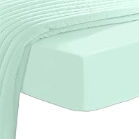Pizuna Cotton King Fitted Sheet Mint Green, 400 Thread Count 100% Long Staple Combed Cotton Sateen 15 Inch Deep Pocket King Fitted Sheet (Mint Green Cooling Fitted Sheet King Size - 1PC)