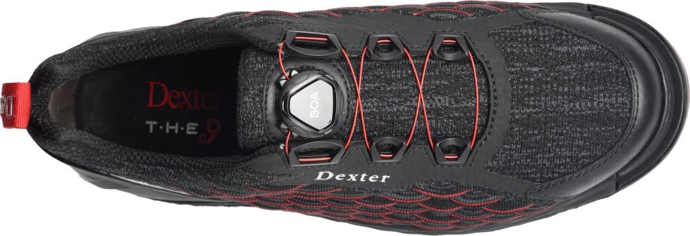 Dexter Men's Modern C-9 Knit BOA Wide Bowling Shoes Right Hand-Black/Red 12 W