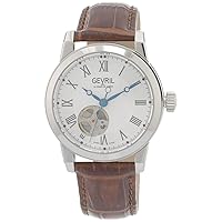 Gevril Men's Madison Swiss Automatic Watch, Genuine Italian Leather Strap