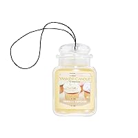 Yankee Candle Car Air Fresheners, Hanging Car Jar® Ultimate Vanilla Cupcake Scented, Neutralizes Odors Up To 30 Days, gray, 1 Count (Pack of 1)