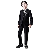 Boys' Single Breasted Button Suit Three Pieces Notch Lapel Daily Party Tuxedos