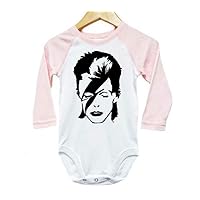 Ziggy Stardust Baby Outfit/Bowie/90's Punk Rock Raglan Onesie