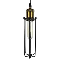 Creative Cage Shade Pendant Lamp Vintage Industrial Metal Suspension Light Black Retro Iron E27 Edison Chandelier Kitchen Restaurant Table Classic Loft Cafe Ceiling Hanging Lamp Shade Flush Moun