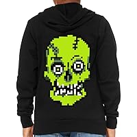 Pixel Zombie Kids' Full-Zip Hoodie - Unique Hooded Sweatshirt - Bright Kids' Hoodie
