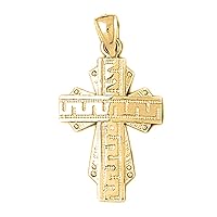 Silver Greek Cross Pendant | 14K Yellow Gold-plated 925 Silver Greek Cross Pendant