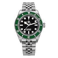 San Martin 40mm BB Diver Classic Mens Watches NH35 Automatic Mechanical Sapphire Waterproof Green Black Watch