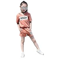Girls Tracksuits Sport Suits Hoodie Shirt Top + Shorts