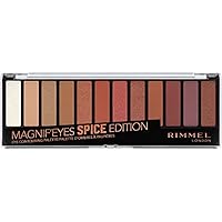 Rimmel London Magnif'Eyes Eyeshadow Palette, 12 Shades, Blendable Formula, Versatile, 005, Spice, 0.5oz