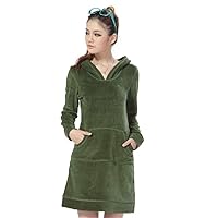 Hoodie Long-Sleeved Relax Velvet Slim Dress TE012 Plus 1x-10x (SZ 16-52)