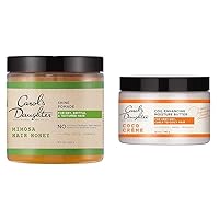 Carol's Daughter Mimosa Hair Honey Shine Pomade for Textured Hair, 8 oz & Coco Creme Coil Enhancing Butter for Dry Curly Hair, 12 oz