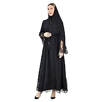 Women Muslim Abayas Ethnic Style Dresses Embroidered Robe Dubai Outfits 2024 Vintage Lace Eid Sundresses Wedding Prom