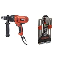 BLACK+DECKER Electric Drill, 1/2-Inch, 7.0 Amp with MarkIT Picture Hanging Kit (DR560 & BDMKIT101C)