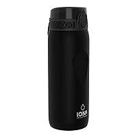 Ion8 Water Bottle, 750 ml/24 oz, Leak Proof, Easy to Open, Secure Lock, Dishwasher Safe, BPA Free, Flip Cover, Carry Handle, Soft Touch Contoured Grip, Easy Clean, Odour Free, Carbon Neutral