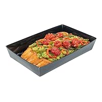 Restaurantware Matsuri Vision 8 x 5 x 1.5 Inch Medium Sushi Trays 100 Greaseproof Sushi Packaging Boxes - Lids Sold Separately Disposable Black Paper Sushi Containers For Entrees Or Desserts