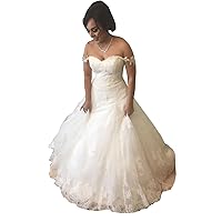 Elegant Sweetheart Neckline Lace up Corset Bridal Ball Gowns with Train Wedding Dresses for Bride 2022