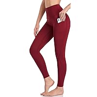 Women's Naked-Feeling High Waisted Leggings, Buttery-Soft Tummy Control Yoga Pants with Pockets for Workouts - 7/8