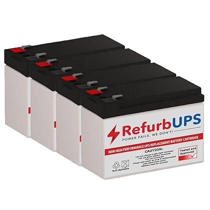 RefurbUPS Battery Replacement Kit Compatible with APC Smart-UPS 1500 Rack Mount (SUA1500R2X122)