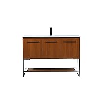 48 inch Single Bathroom Vanity in Teak